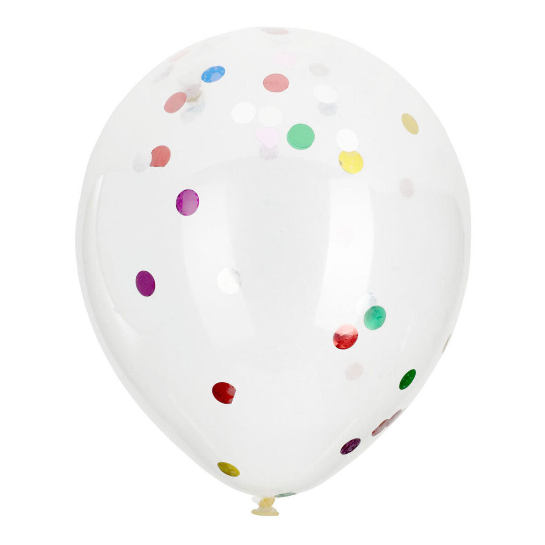 Ballons avec confettis multi-couleurs, 8e.