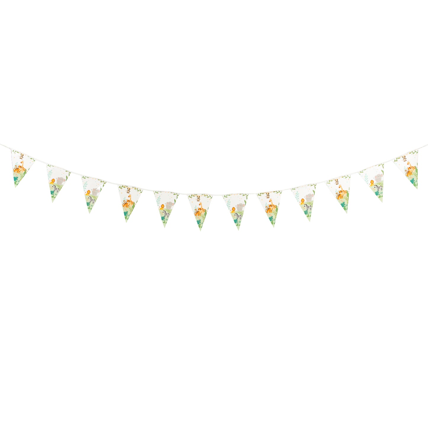 Ligne de drapeau junglé animaux, 3,5 mtr.