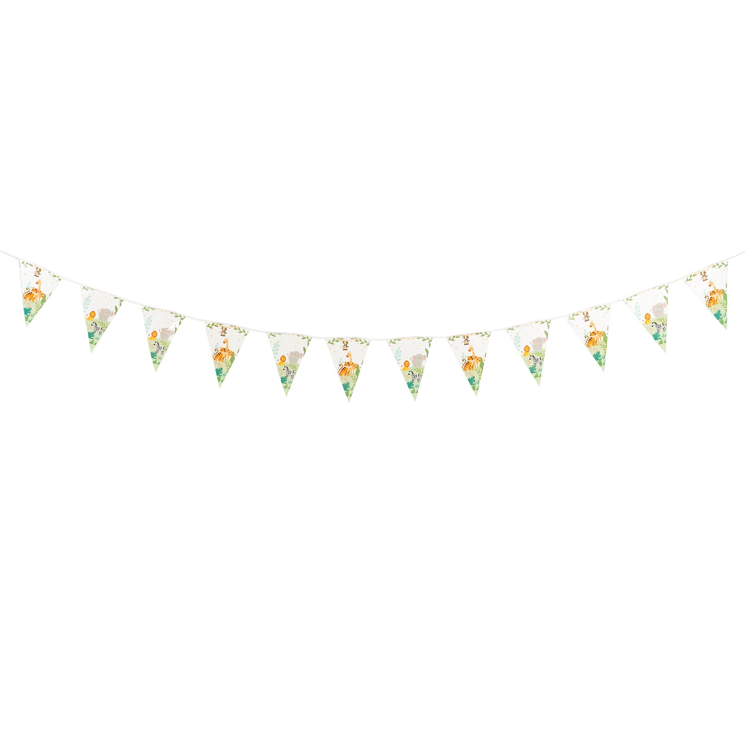 Ligne de drapeau junglé animaux, 3,5 mtr.