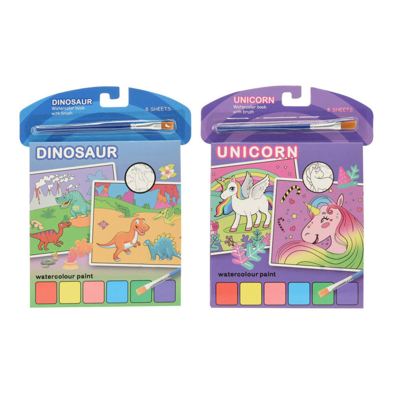Livre aquarelle Eenhoorn ou Dino