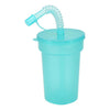 Gobelets colorés avec paille, 6 pcs.