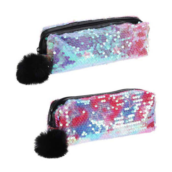Cas avec des paillettes et du pompom