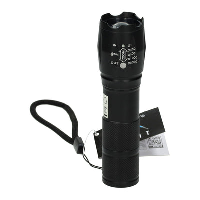 Lampe de poche noire, 13cm