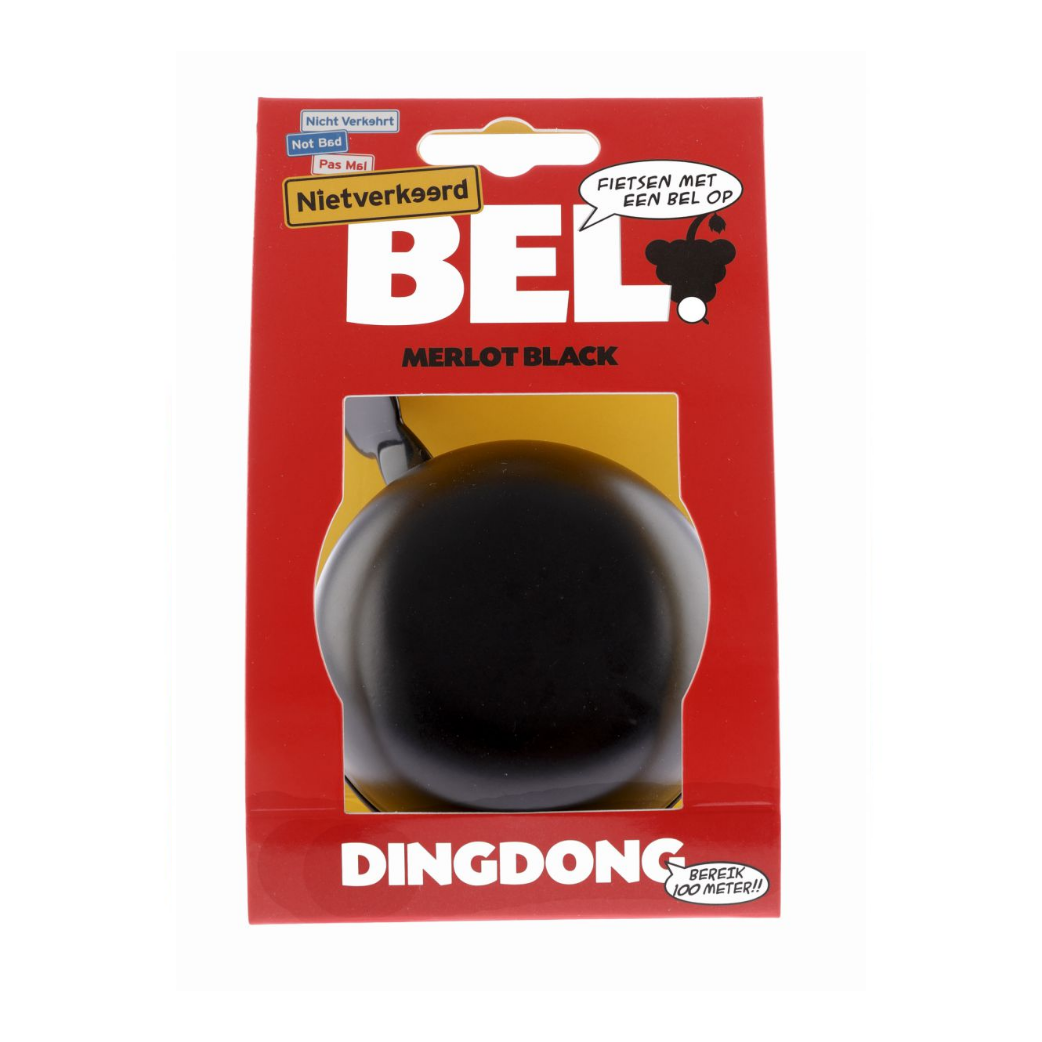 cloche de vélo ding-dong acier 80 mm noir