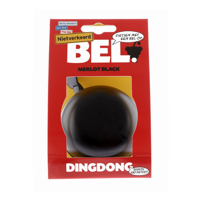 cloche de vélo ding-dong acier 80 mm noir