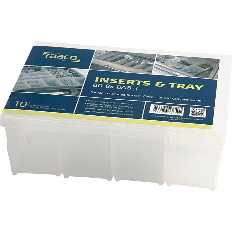 Boîte encastrable Raaco, taille ba8-1, h : 80 mm, taille 79x55 mm, 8 pièces 1 boîte