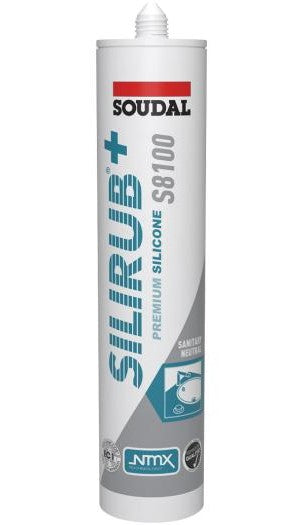 Soudal silirub+ s8100 neutre | kit de plomberie | ral 9010 | 300ml - 134444