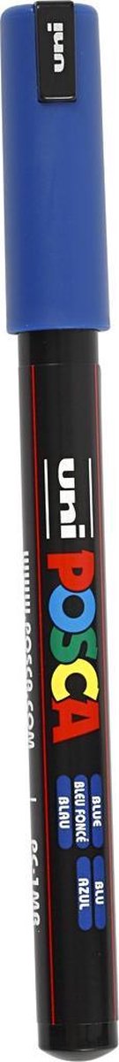 Marqueur Posca Uni-Posca, AFM PC-1MR, épaisseur de ligne 0,7 mm, extra-fin, bleu, 1 pièce