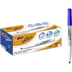 Marqueur pour tableau blanc bic 1741 velleda, support en plastique large 1-4mm rond bleu