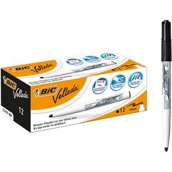 Marqueur pour tableau blanc BIC 1741 Velleda support en plastique large 1,4 mm noir rond