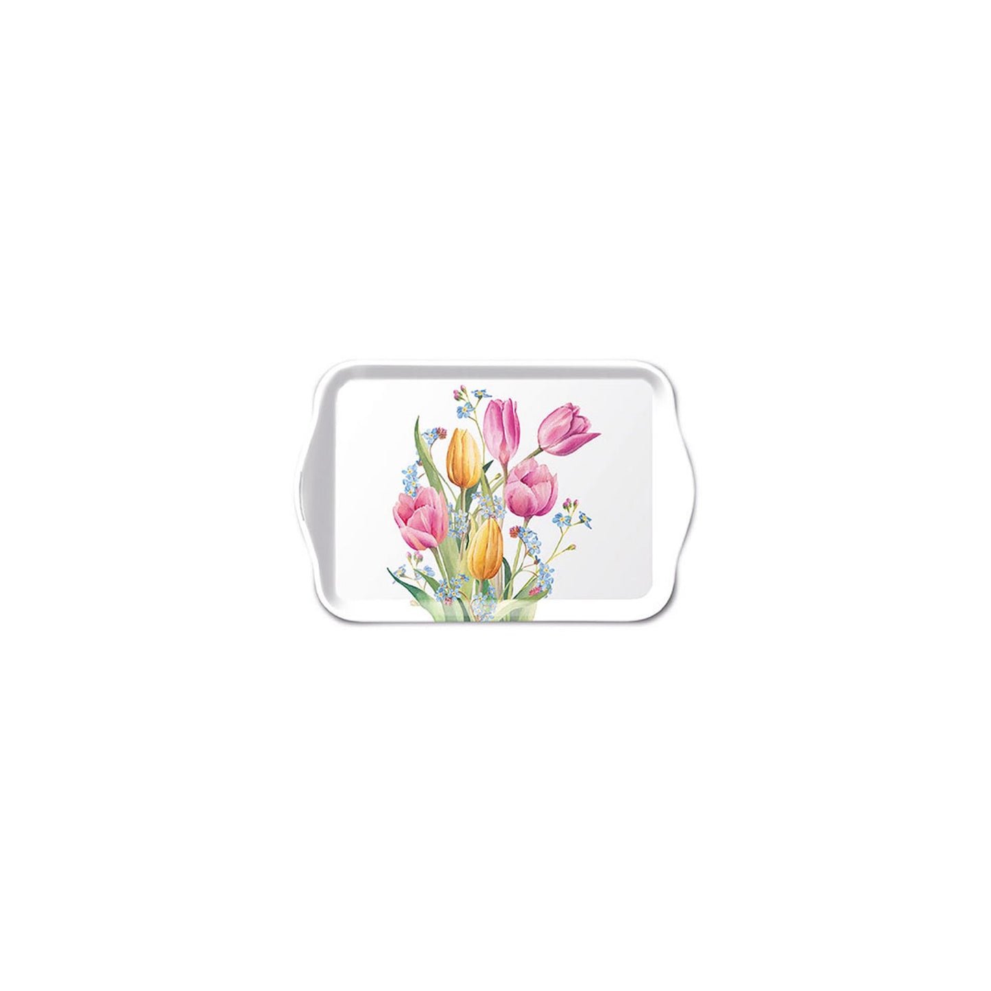 Plateau Ambiente bouquet de tulipes 13x21cm