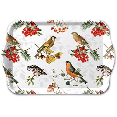 Plateau Ambiente 13x21cm oiseaux d'automne