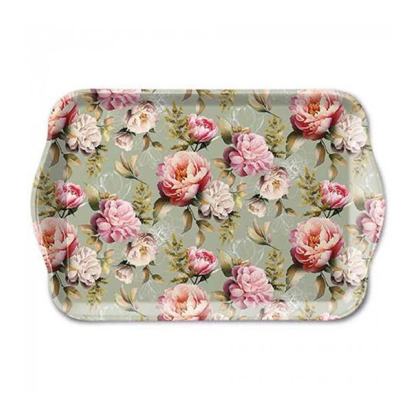 Plateau Ambiente composition pivoines vert