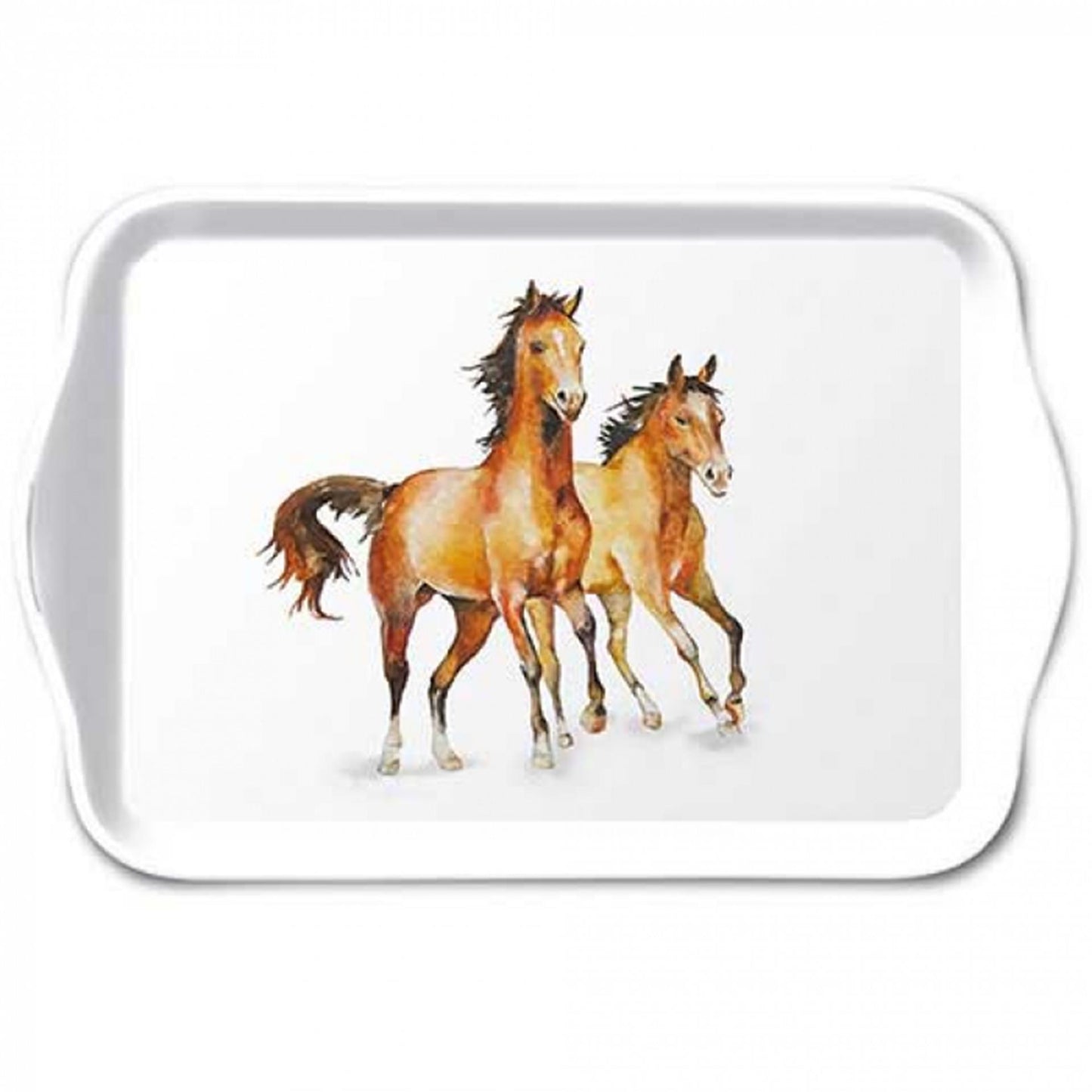 Plateau Ambiente 13x21cm chevaux sauvages