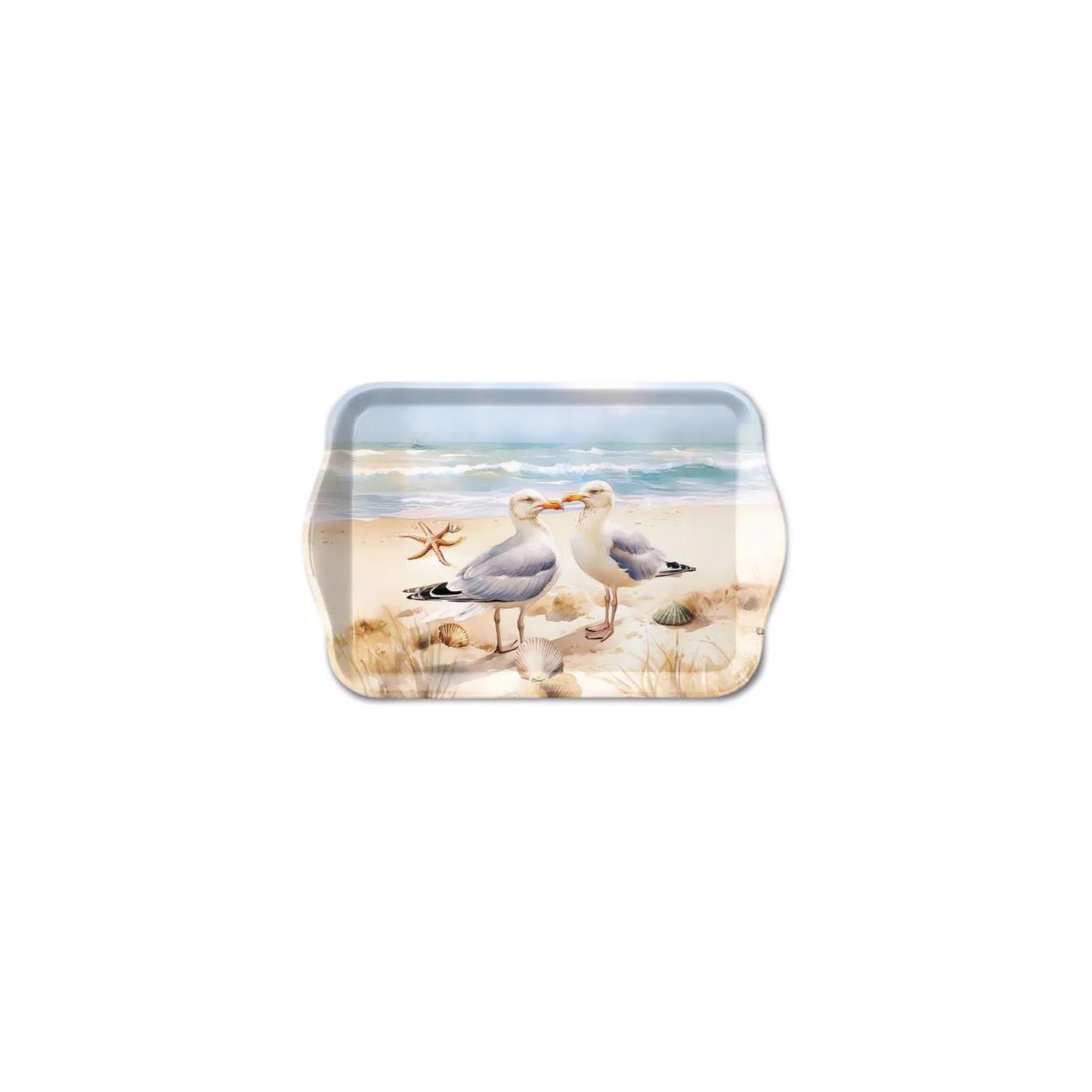 Plateau Ambiente mélamine 13x21cm mouettes