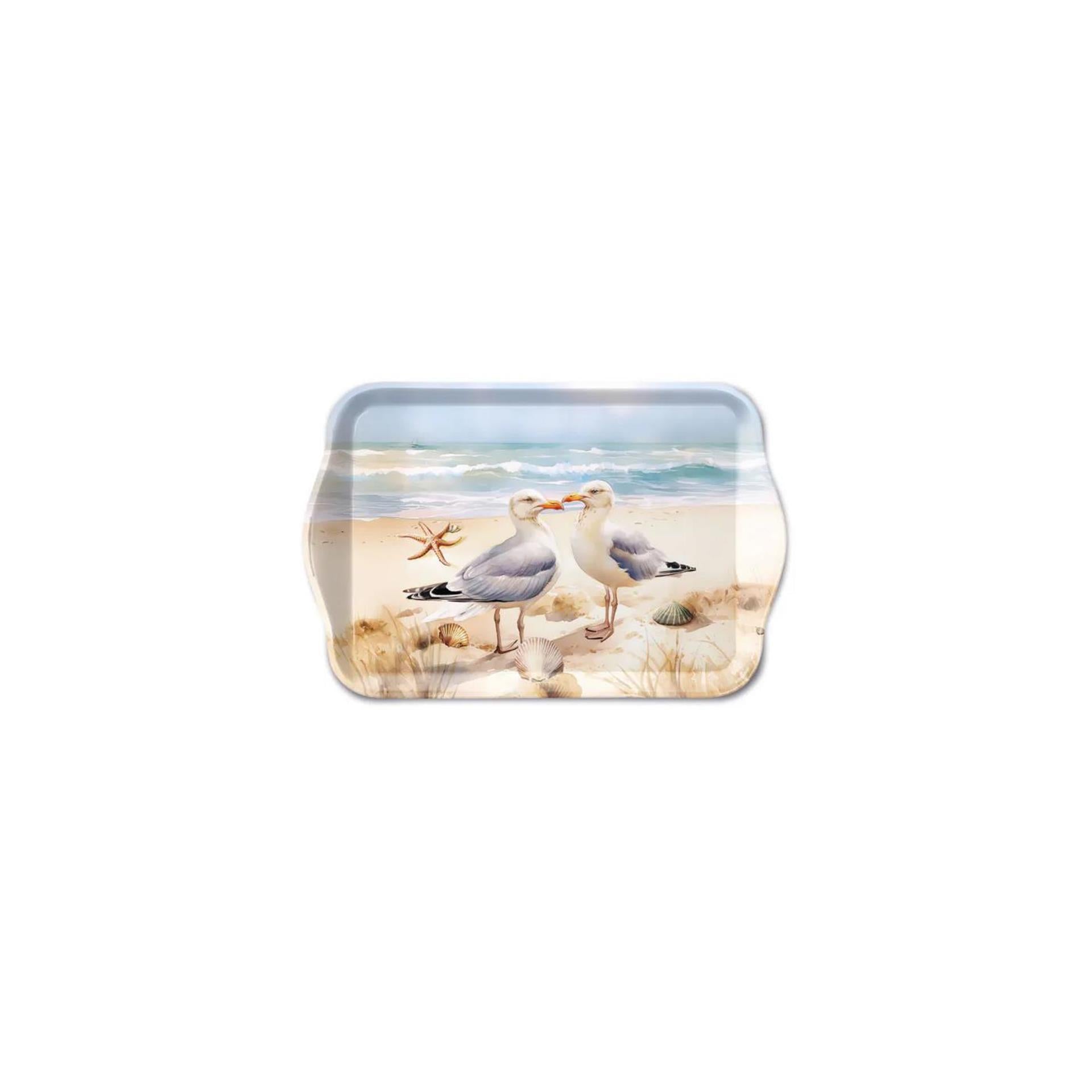 Plateau Ambiente mélamine 13x21cm mouettes