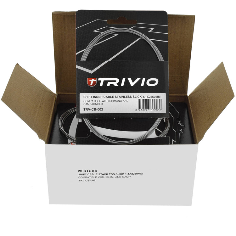 Trivio - câble intérieur de dérailleur acier inoxydable slick 1,1x2250mm - 20 pcs.