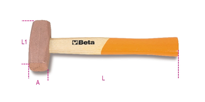 Marteau en cuivre bêta 1500gr 1385 43