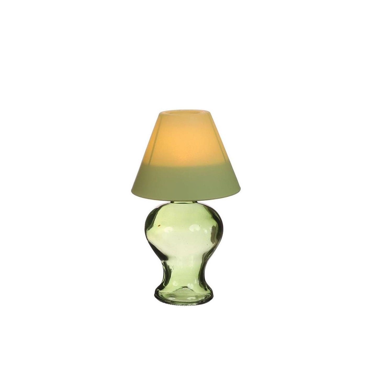 Idées 4 saisons verre bougie chauffe-plat doux vert h16cm