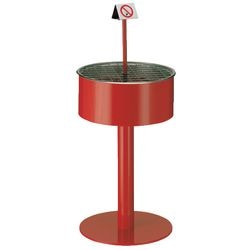Cendrier sable acier 67x64cm rouge