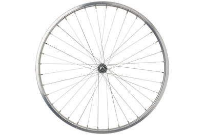 Roue avant Cordo 26x1 3 8 22-590 axe plein acier inoxydable rayon chrome
