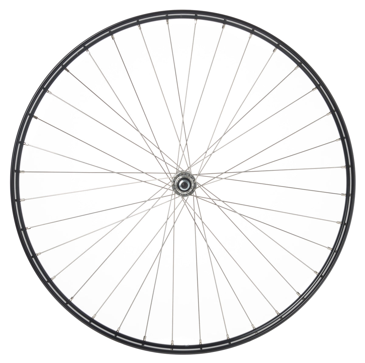 Roue avant Cordo 28 1 2 22-635 rayons en acier inoxydable noir sans passepoil