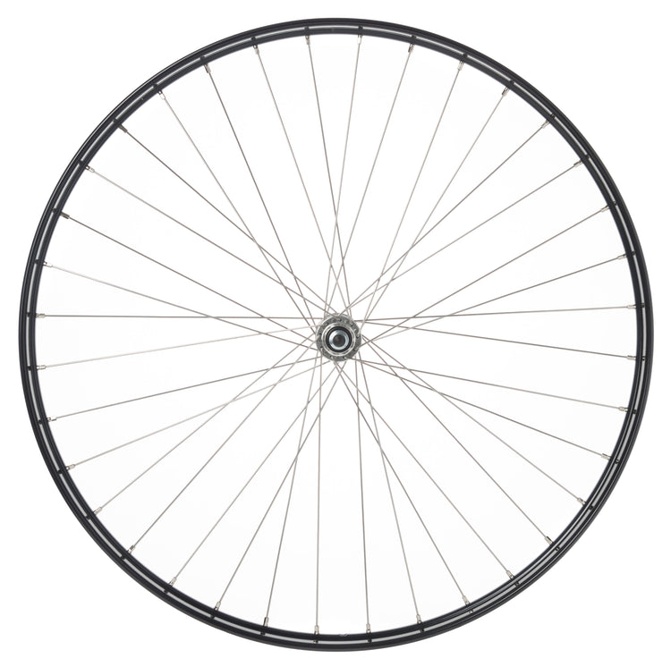 Roue avant Cordo 28 1 2 22-635 rayons en acier inoxydable noir sans passepoil
