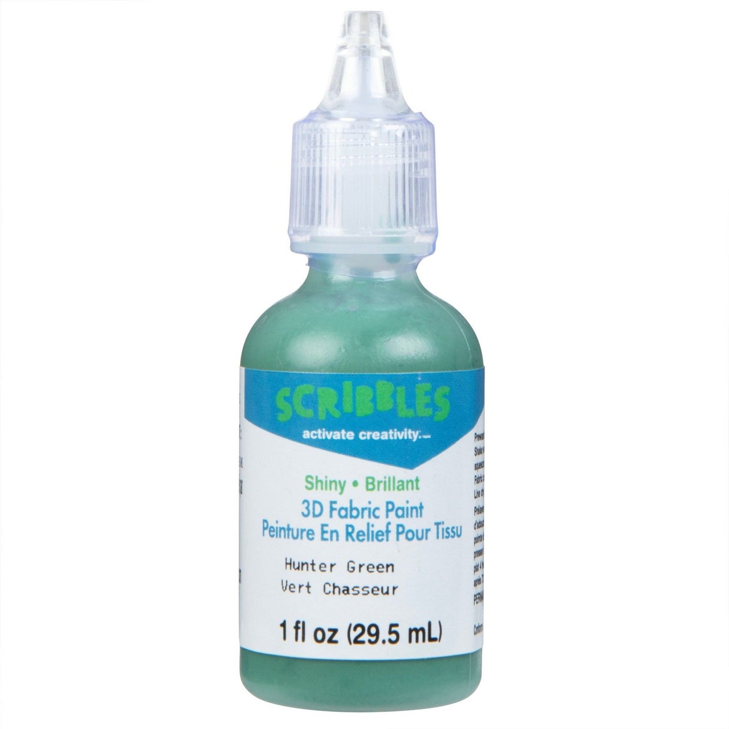 Scribbles • Peinture textile 3D brillante 29,5 ml vert chasseurs