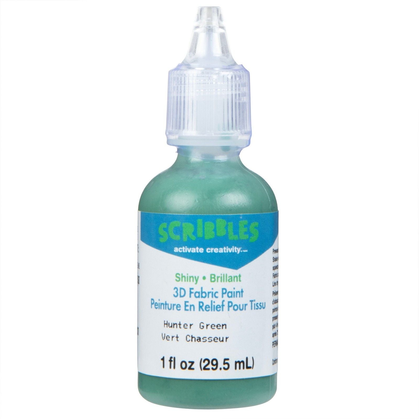 Scribbles • Peinture textile 3D brillante 29,5 ml vert chasseurs