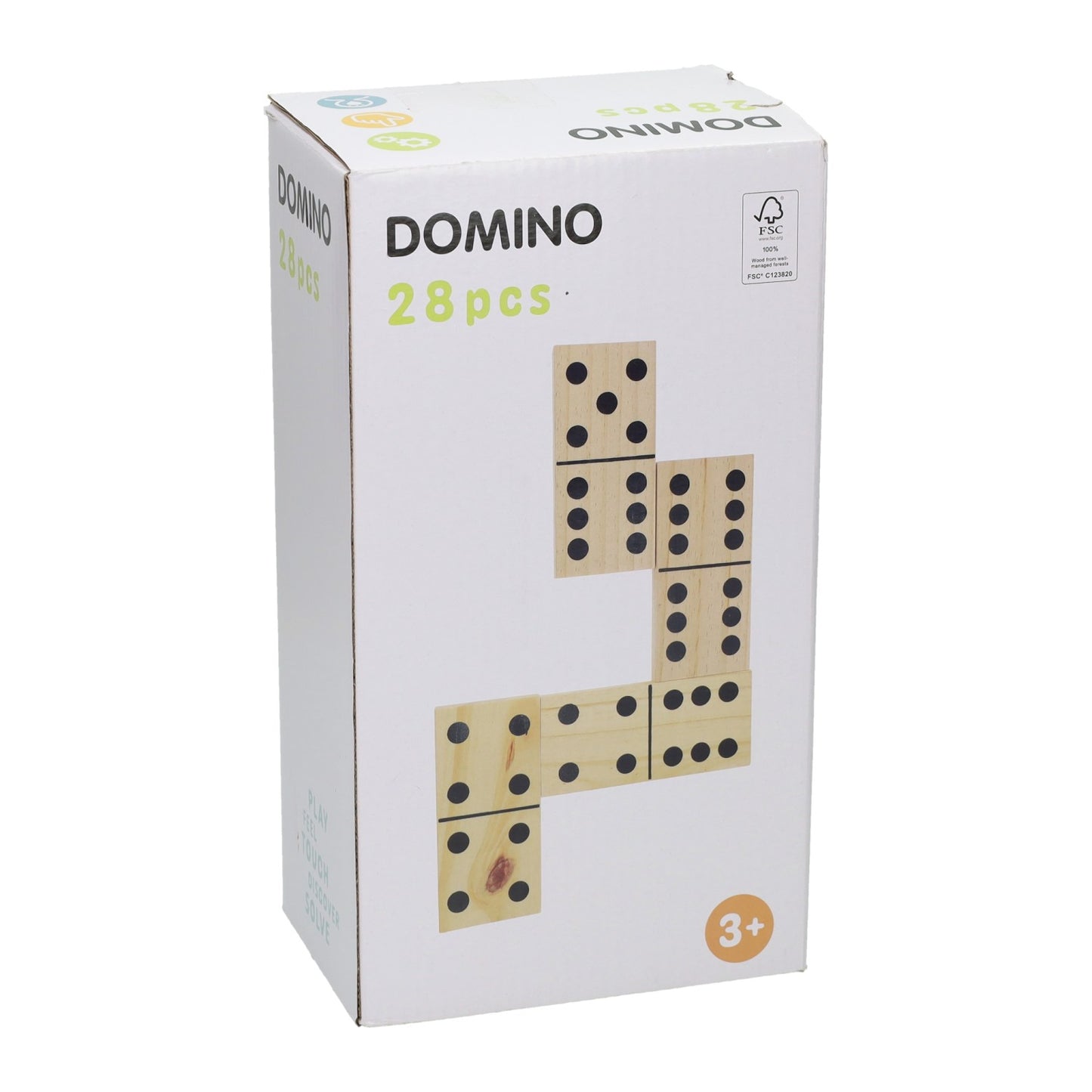 Grand jeu de dominos en bois - 28 pièces.