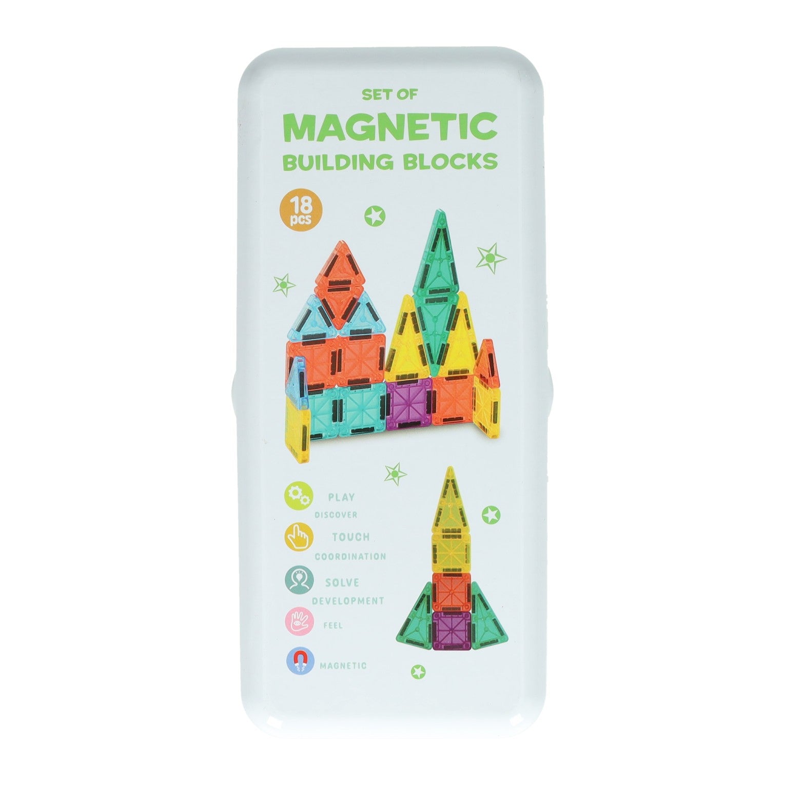 Blocs de construction magnétiques en boîte - 18 pcs.
