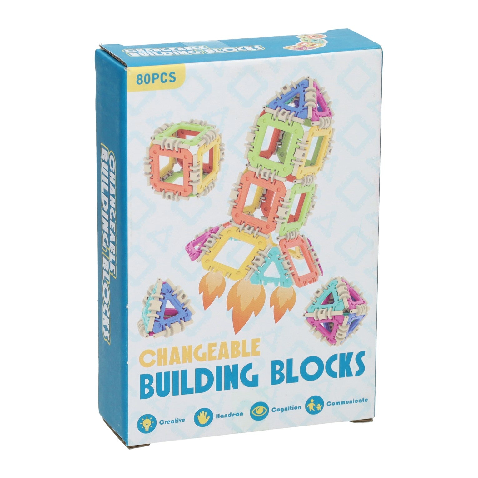 Blocs de construction 6 formes - 80pcs.