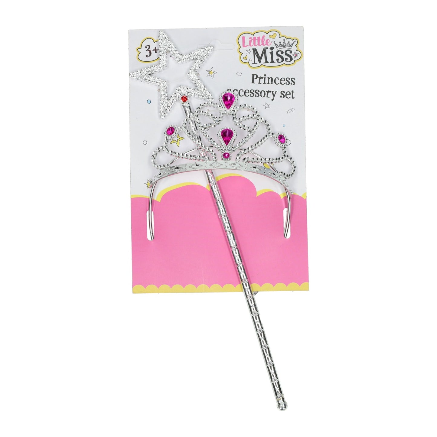 Ensemble d'accessoires princesse diadème et baguette magique