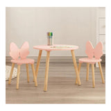 Ensemble table et 2 chaises en bois papillon - rose - afbeelding 4