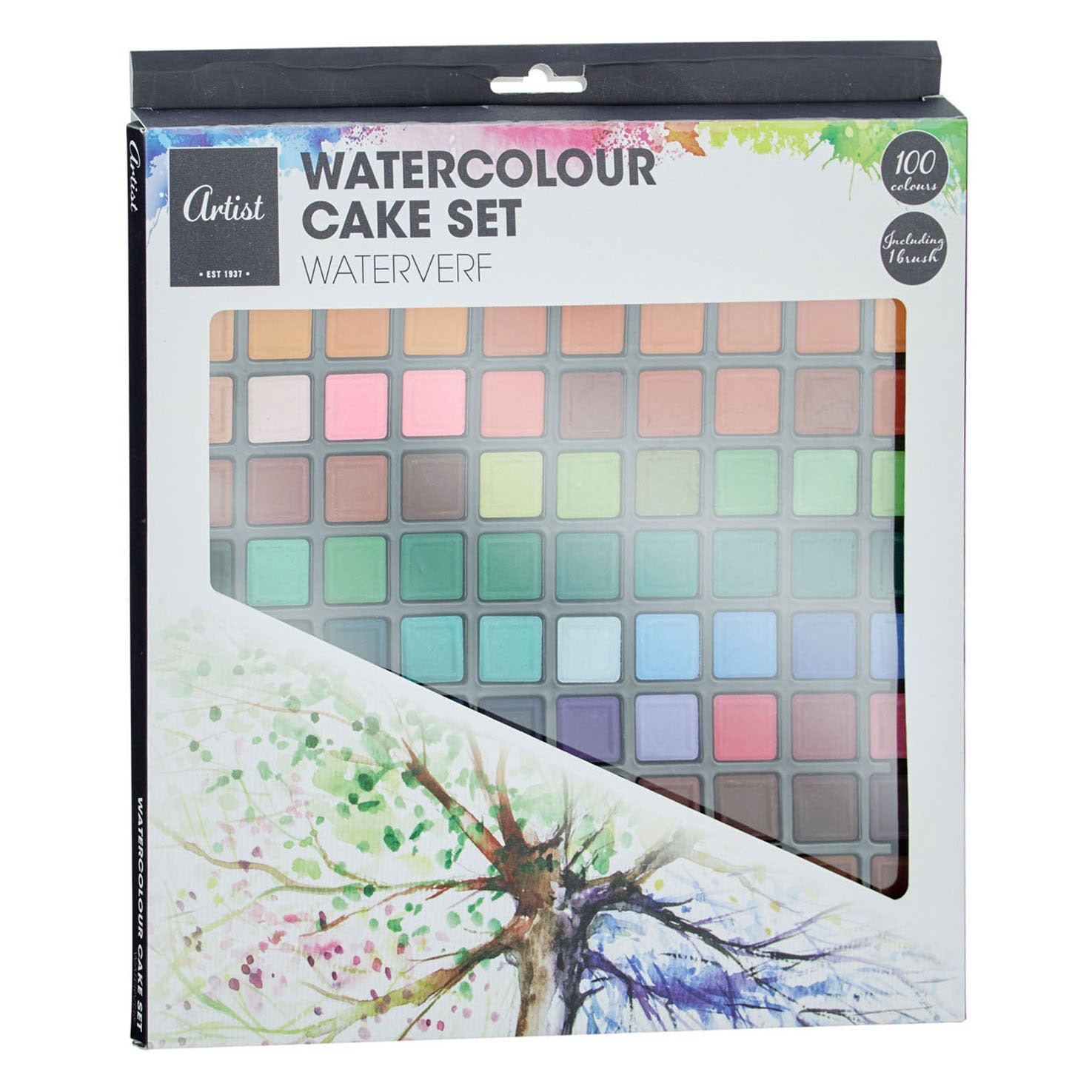 Coffret aquarelle de 100 couleurs - pinceau inclus