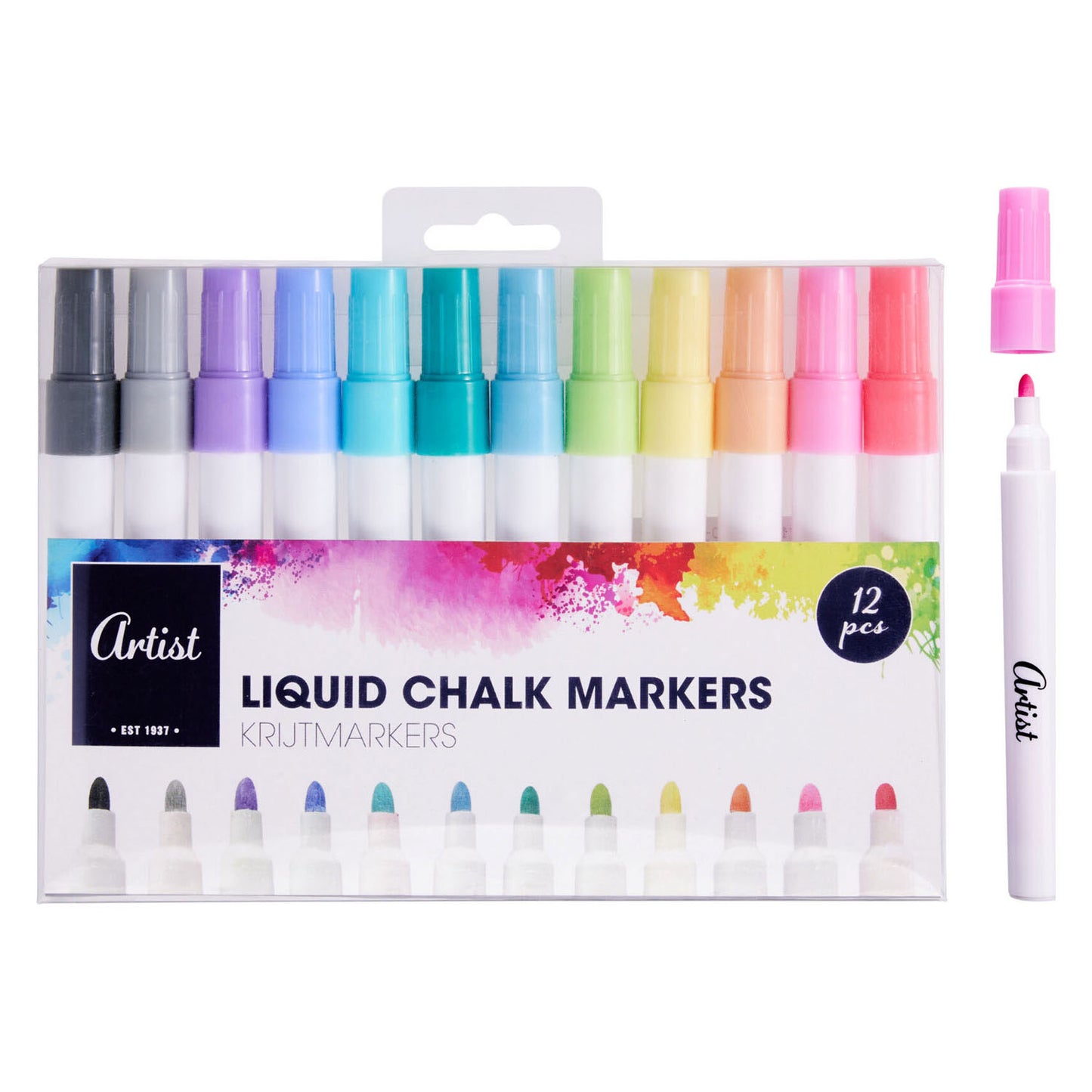 Marqueurs à craie liquide - 12 pcs.