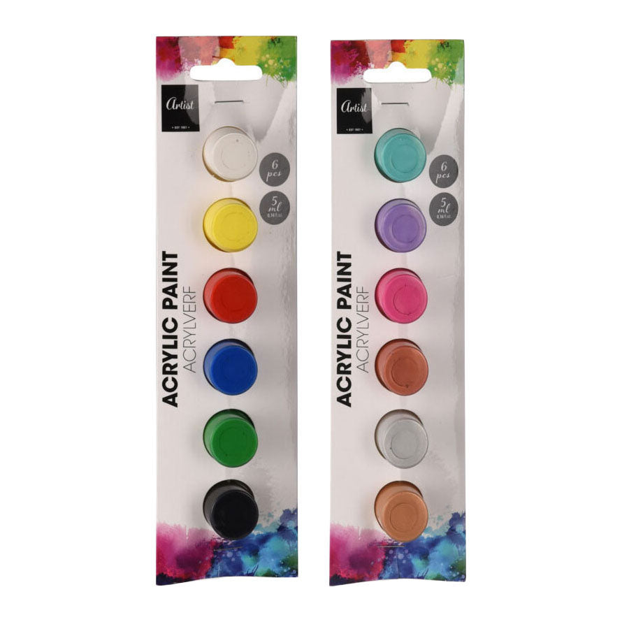 Set de peinture acrylique 6 couleurs