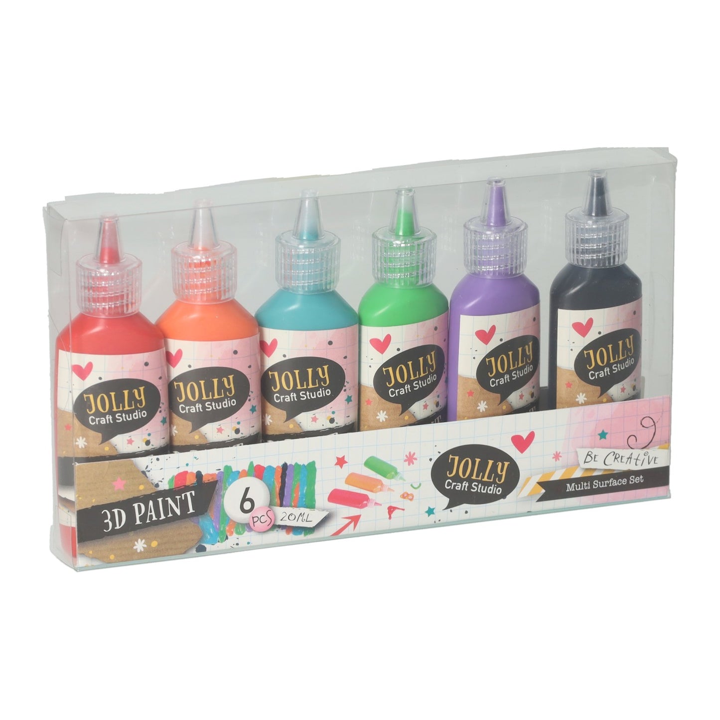 Multi-surface 3D paints 20ml - 6 pcs.