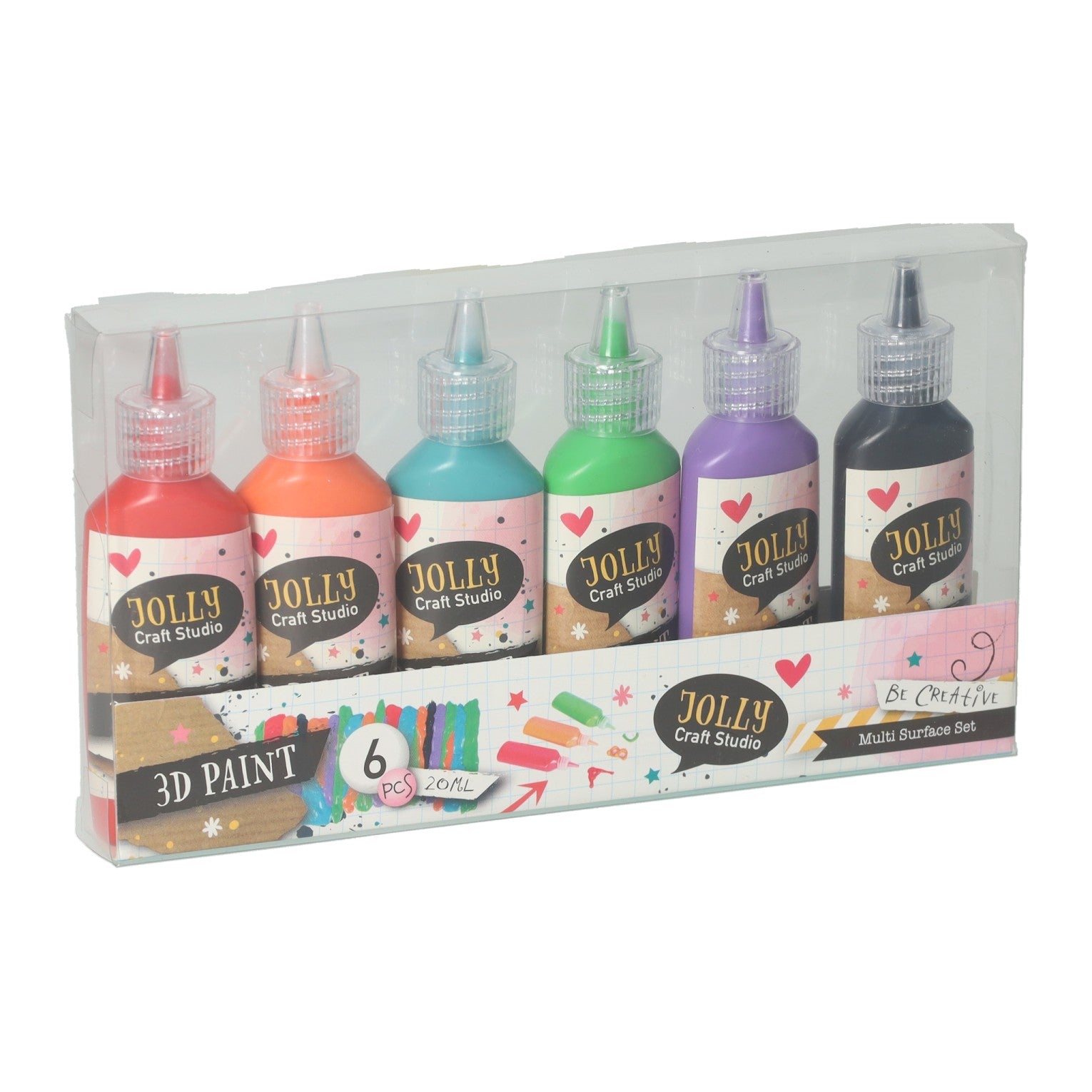 Multi-surface 3D paints 20ml - 6 pcs.