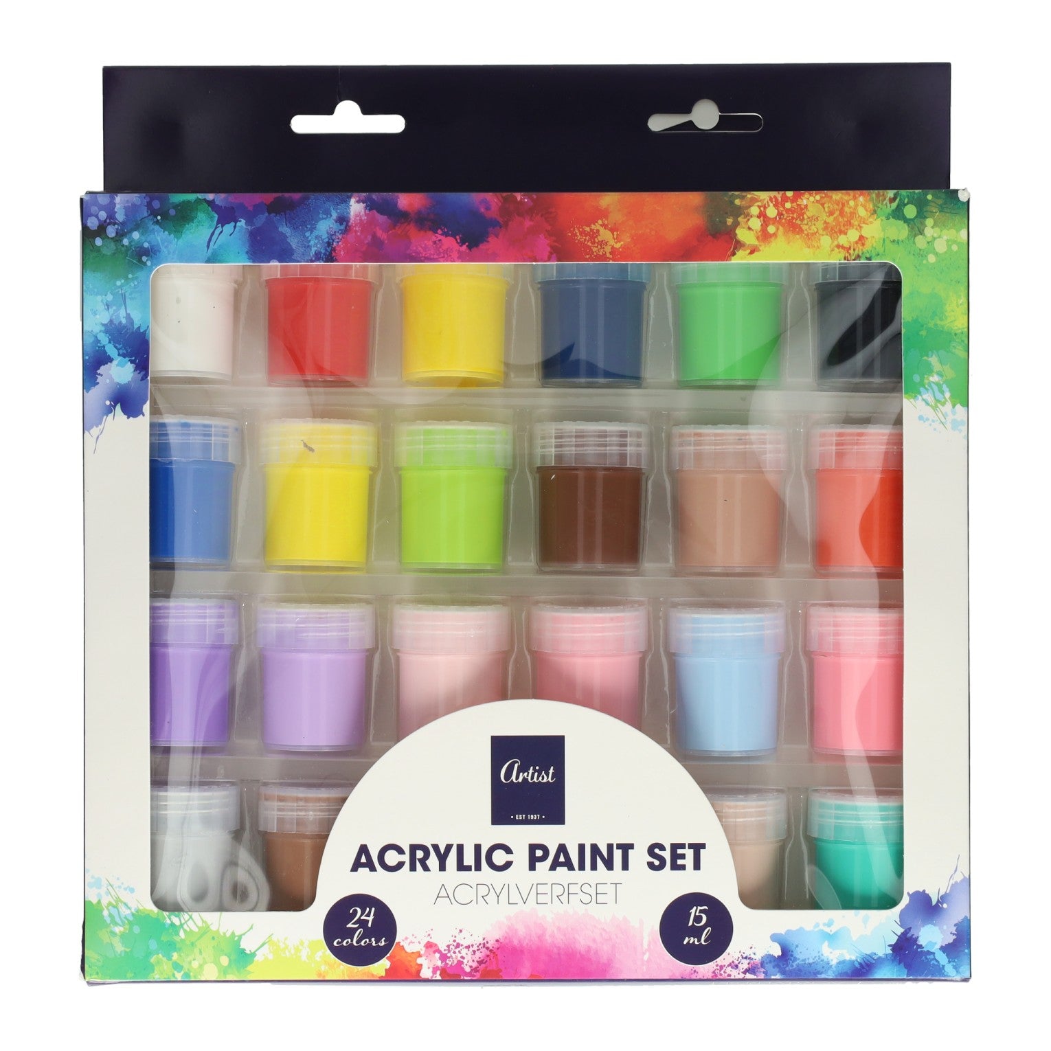 Set de peinture acrylique 24 couleurs - 15ml
