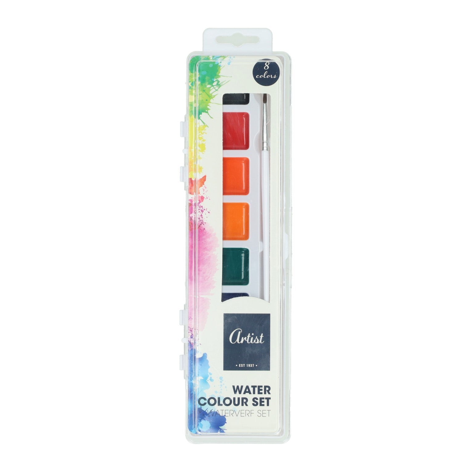 Coffret aquarelle de 8 couleurs - pinceau inclus