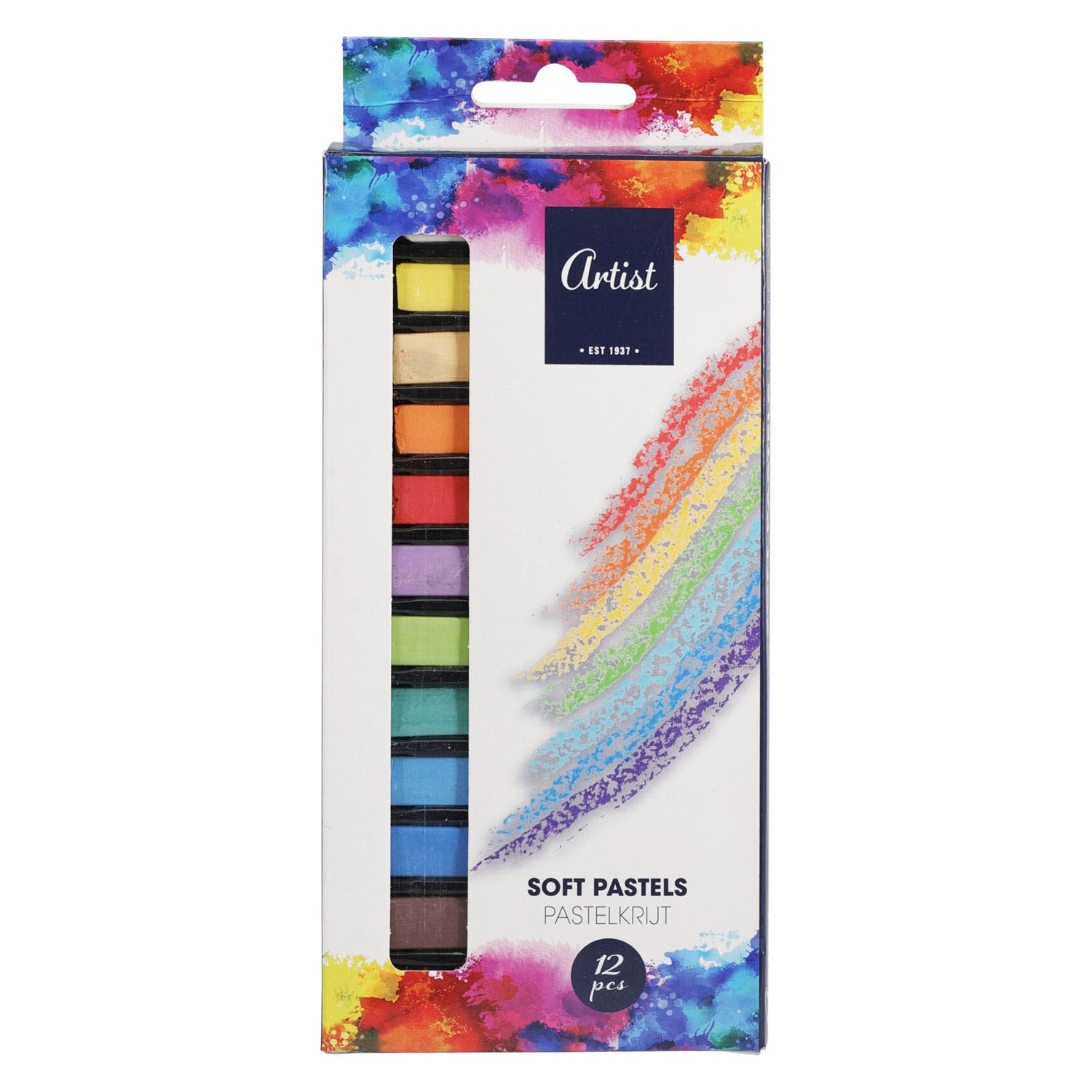 Jeu de craies pastel 6,5 cm - 12 pcs.