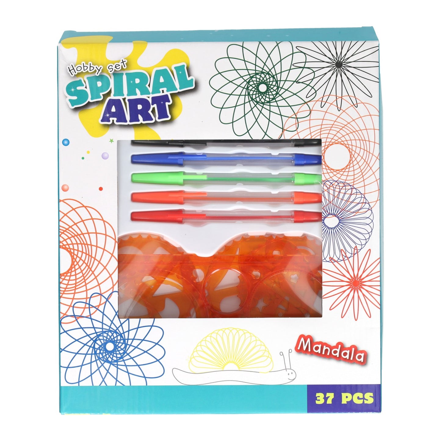 Ensemble complet de loisirs en spirale mandala - 37 pièces.