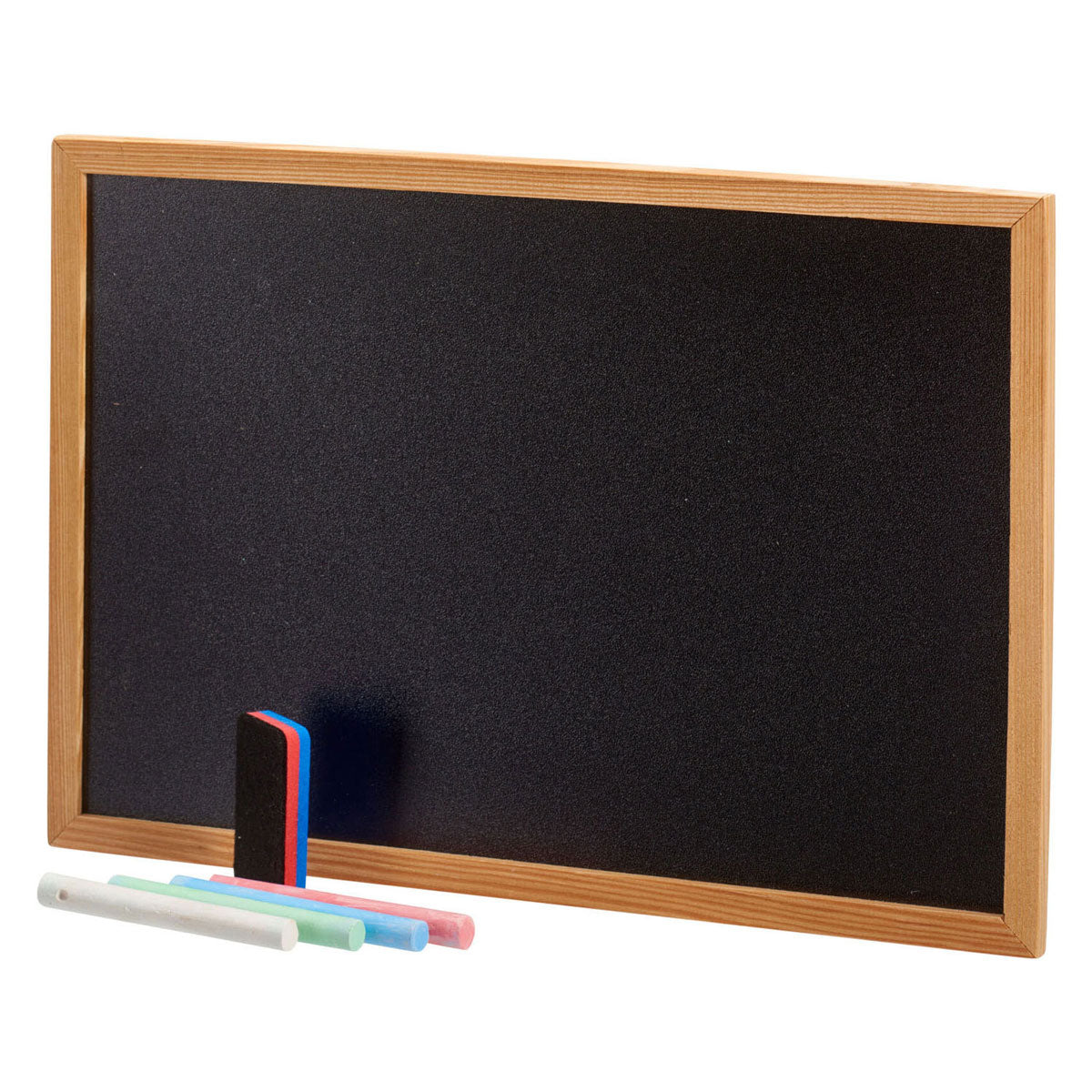 Chalkboard 21x30cm with 4 chalks and sponge