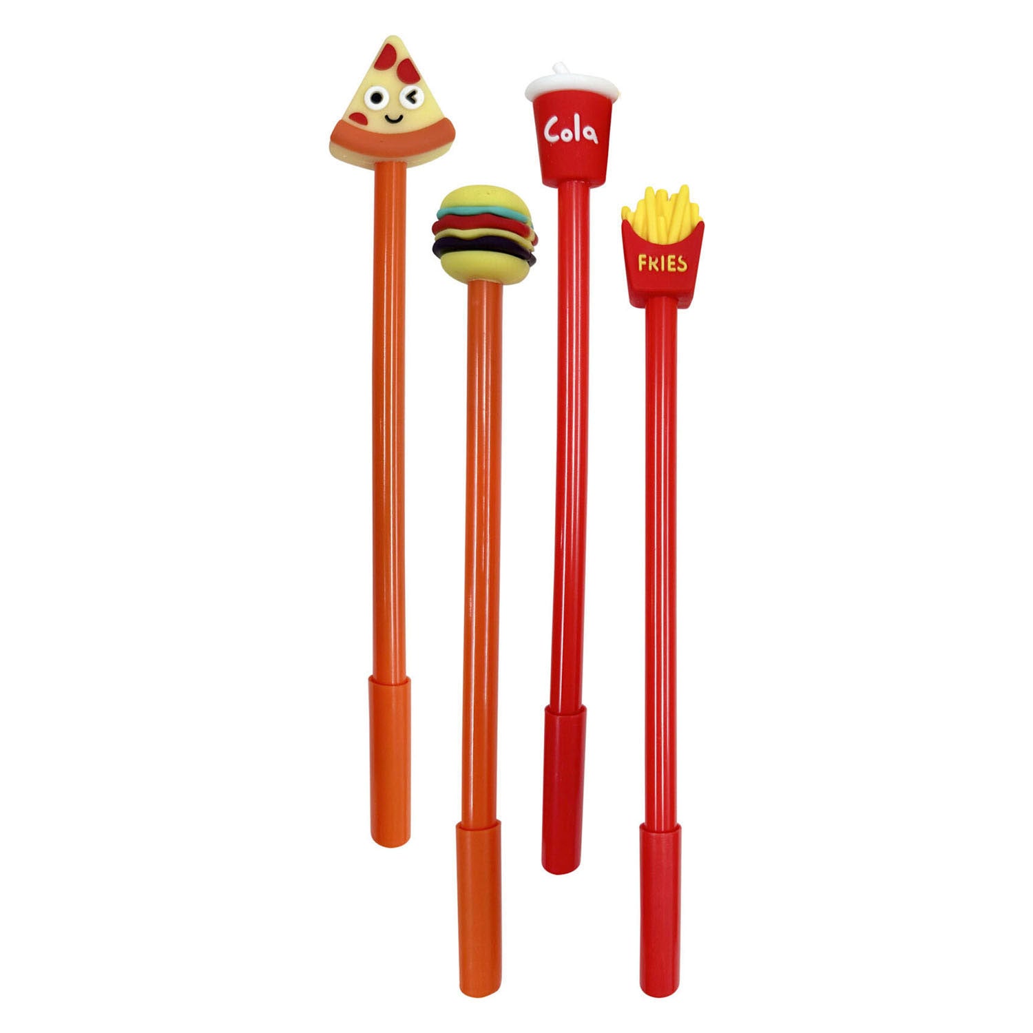 Ensemble de stylos gel fast food dans un étui, 4 pièces