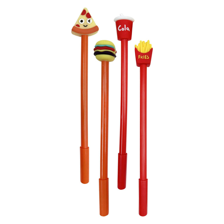 Ensemble de stylos gel fast food dans un étui, 4 pièces