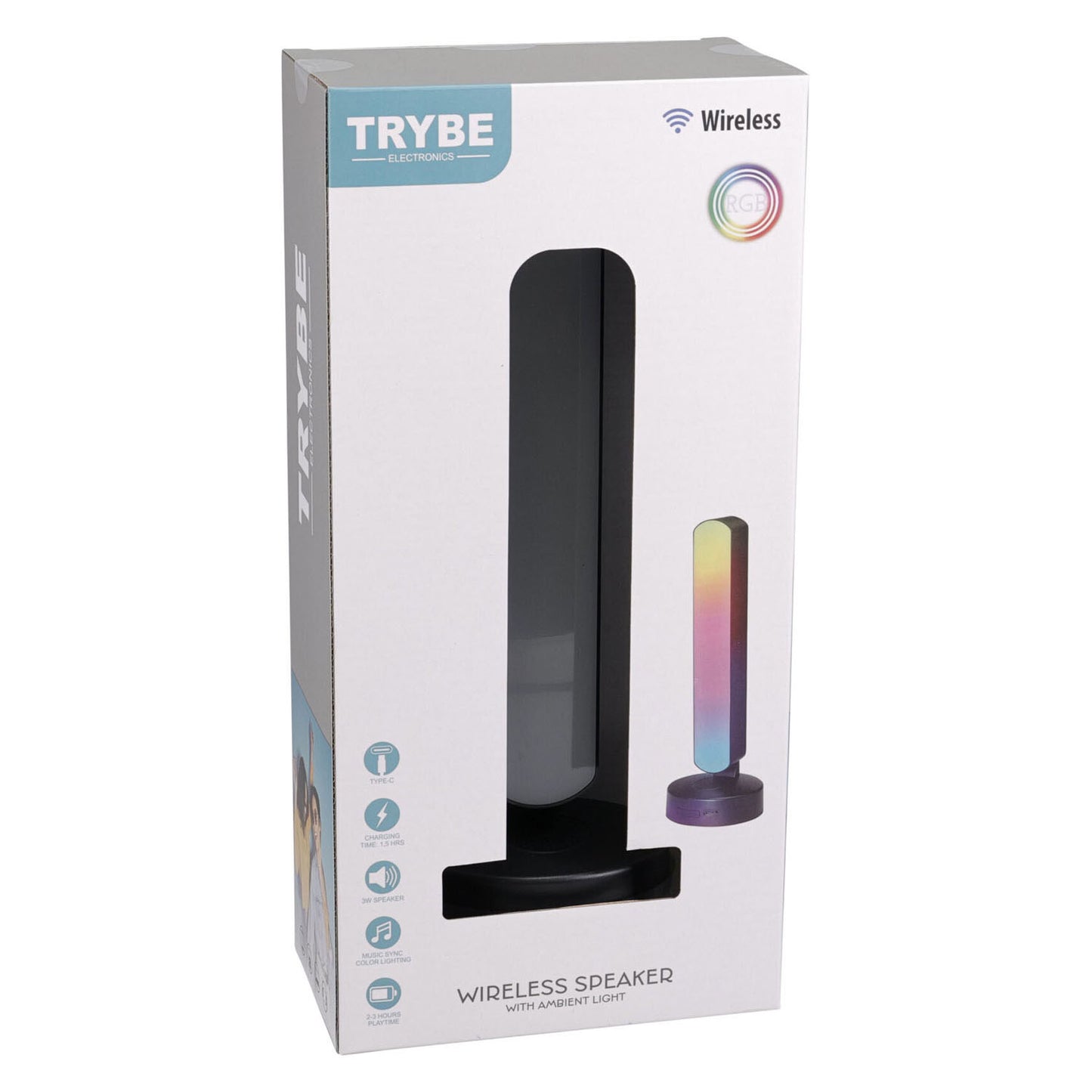 Enceinte sans fil avec éclairage - avec câble de chargement USB-C