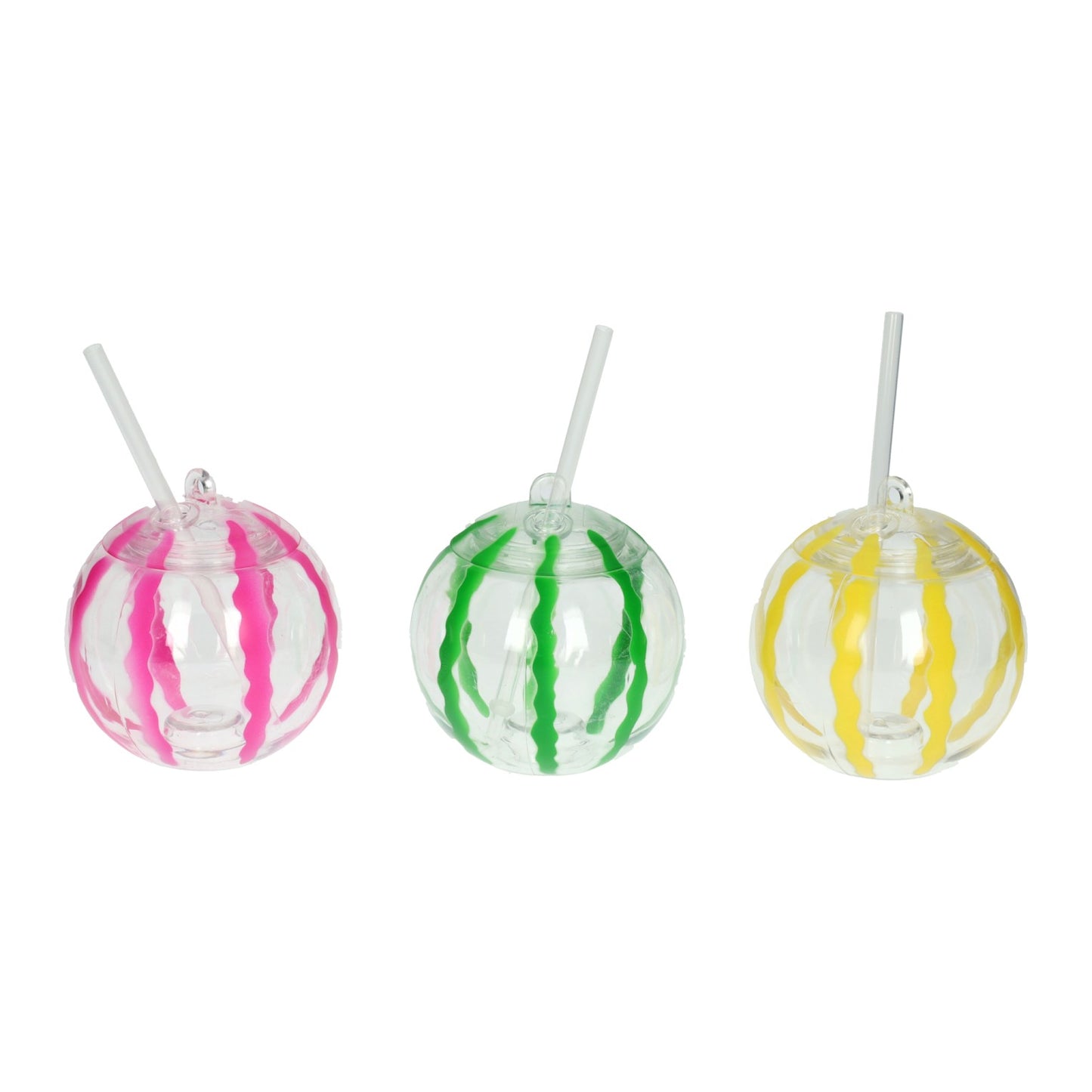 Gobelet en forme de boule avec couvercle 500 ml avec paille