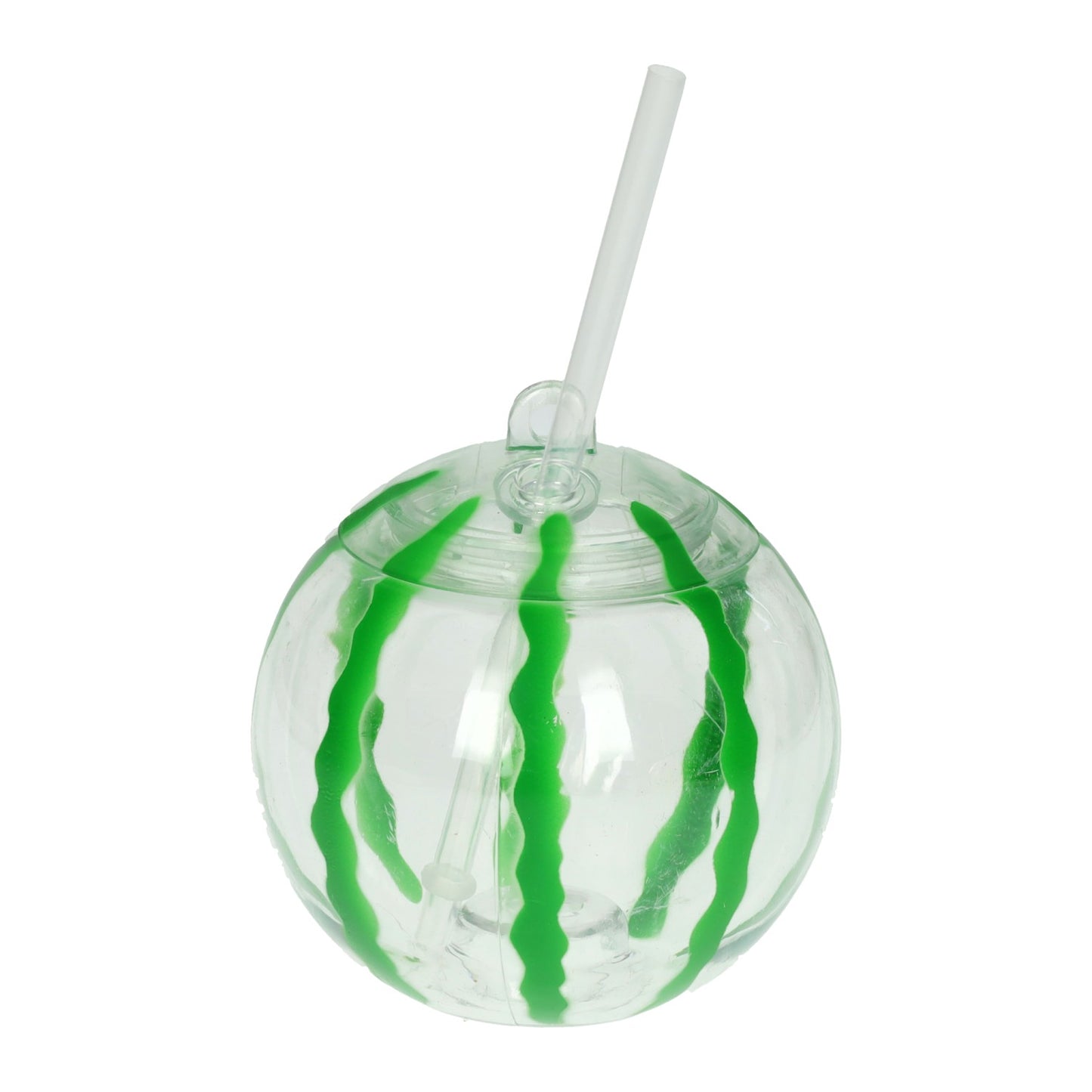 Gobelet en forme de boule avec couvercle 500 ml avec paille