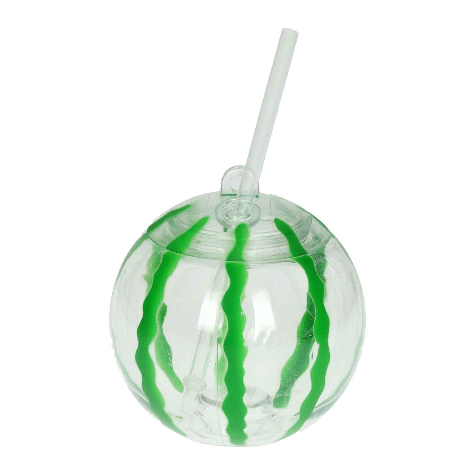 Gobelet en forme de boule avec couvercle 500 ml avec paille